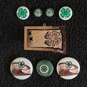 75 Years of South Dakota 4-H 3D Ornament and Vintage 4-H Pins
